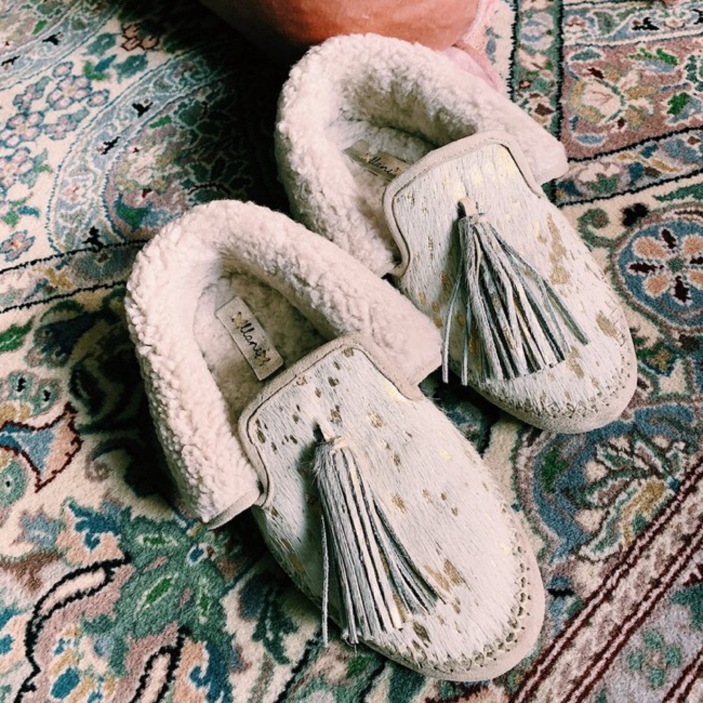 Llani Gilded Calf Moccasins - Picture 2 of 10